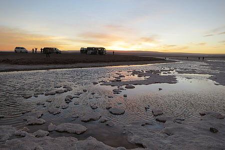 Lac salé, désert d’Atacama, désert, sec, Chili, paysage, l’Amérique du Sud