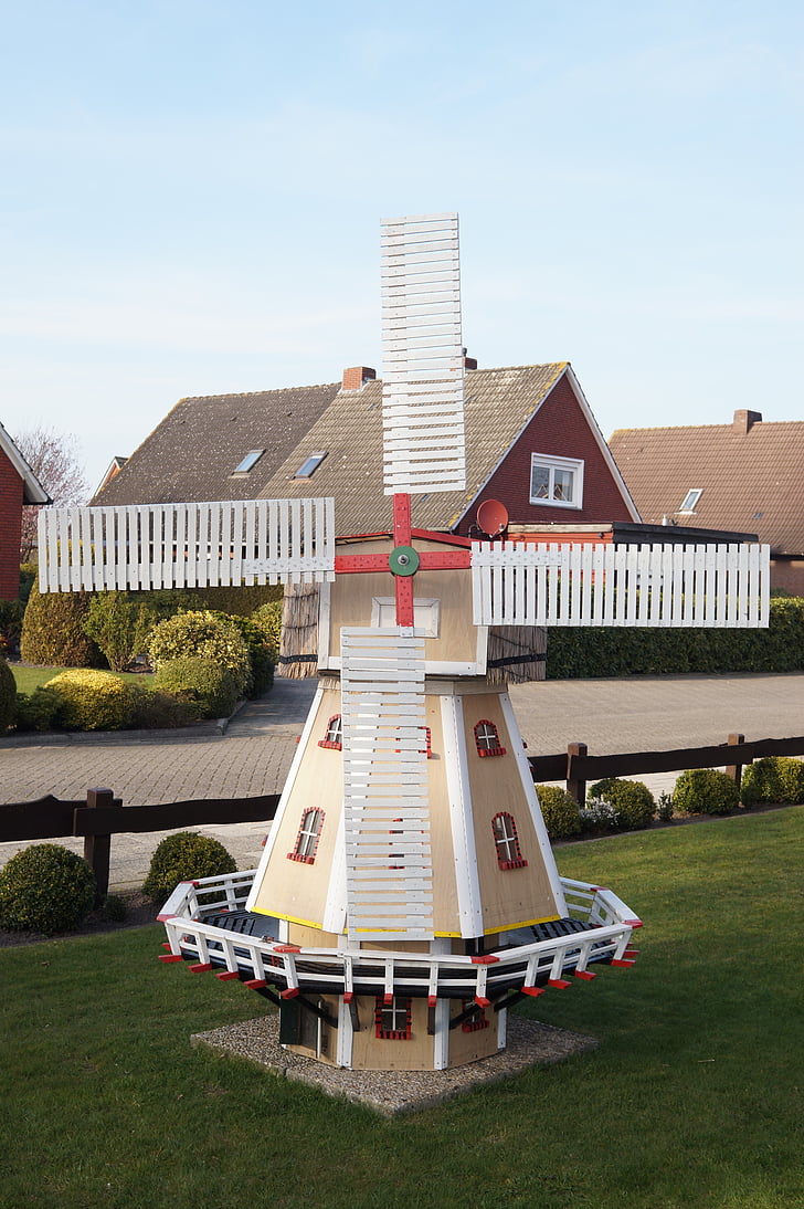 windmill, model, eigenbau, nostalgic