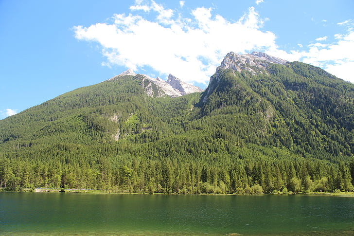 Hintersee, Berchtesgaden, táj, tó, Felső-Bajorország, Berchtesgaden nemzeti park, panoráma