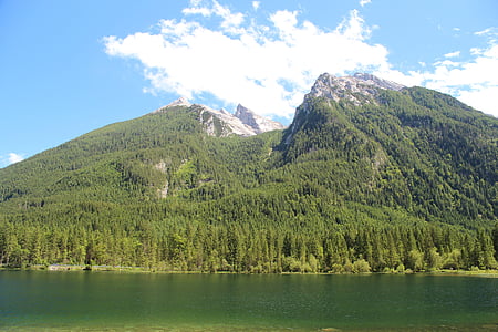 hintersee, berchtesgaden, landscape, lake, upper bavaria, berchtesgaden national park, panorama