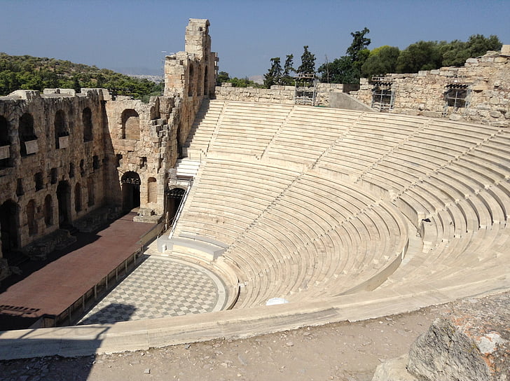 Akropolis, Grækenland, Athen, Amphitheater, historie, arkitektur, gamle ruin