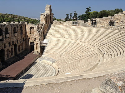 acropolis, greece, athens, amphitheater, history, architecture, old Ruin