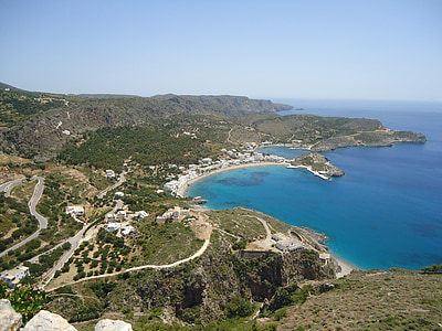 Kythira, Ocean, Wybrzeże, Bay, krajobraz, Latem, Grecja