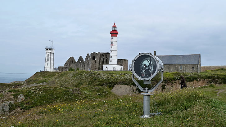 lighthouse, brittany, brittany coast, sea, side, seaside