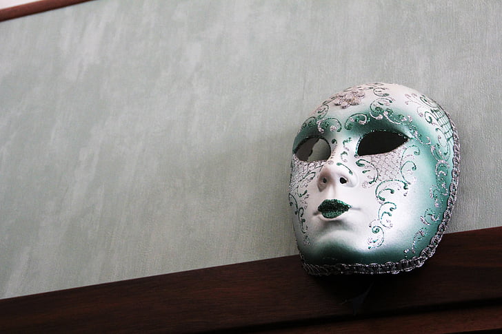 maske, karneval, Venedig, Venedig - Italien, maske - skjule, kostume, teaterforestilling