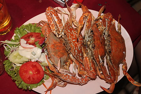 voedsel, krabben, schaal-en schelpdieren, gastronomische, diner