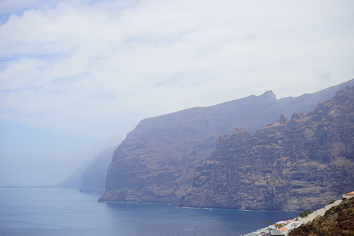 kallioita, Cliff, Los Gigantesin, Tenerife, Santiago del teide, länsirannikolla, Sea