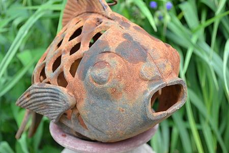 fish, rustic, antique, artifact, rusty