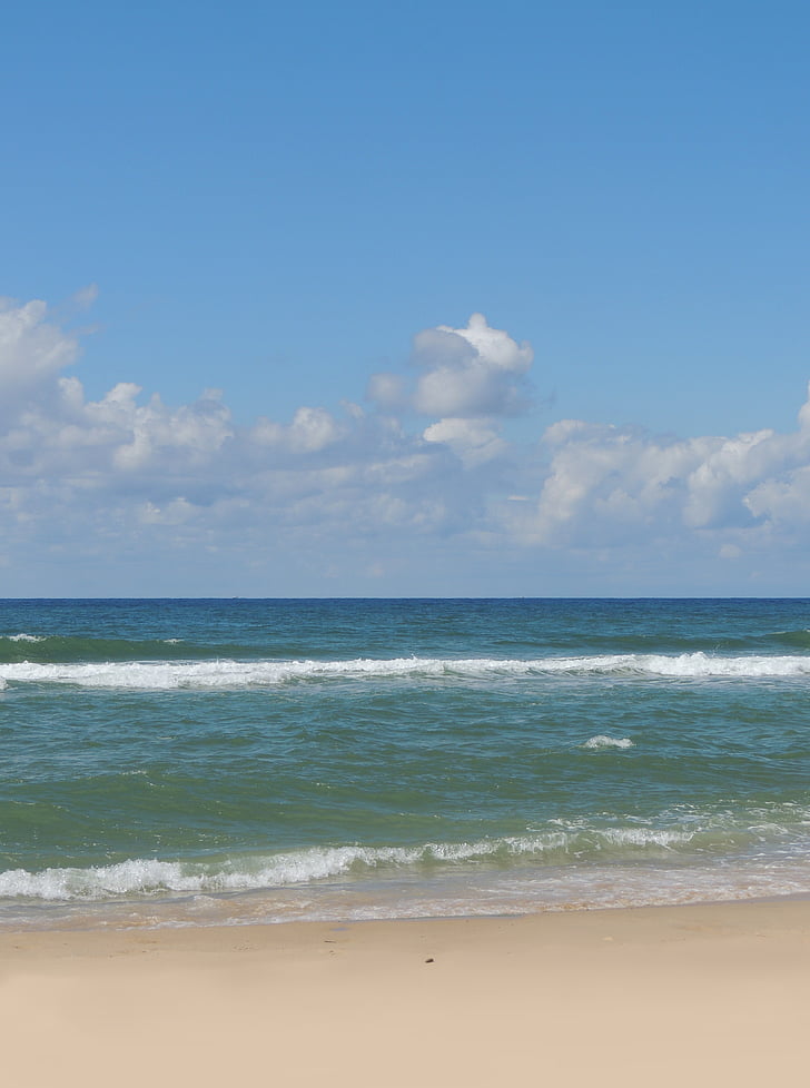 pláž, písek, Já?, oceán, Atlantik, strana, obloha