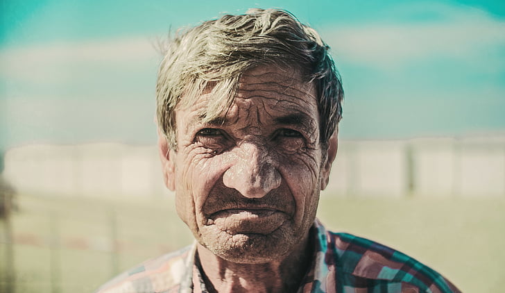 actor, adult, aged, close-up, daylight, elderly, face