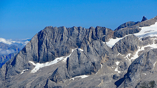 Marmolada, gletser, pemandangan gunung, Alp glacier, Dolomites, Veneto, Trentino alto adige