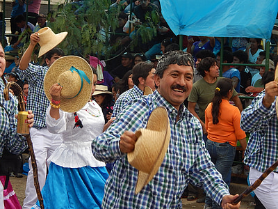 Carnaval, regió de Cajamarca, Perú, homes, barret, Festival, desfilada