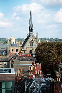 Oxford, Inglaterra, arquitectura, Iglesia, Spire, campanario, ciudad