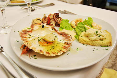plato, cocina italiana, Mediterráneo, tono, crustáceos, almuerzo, cena