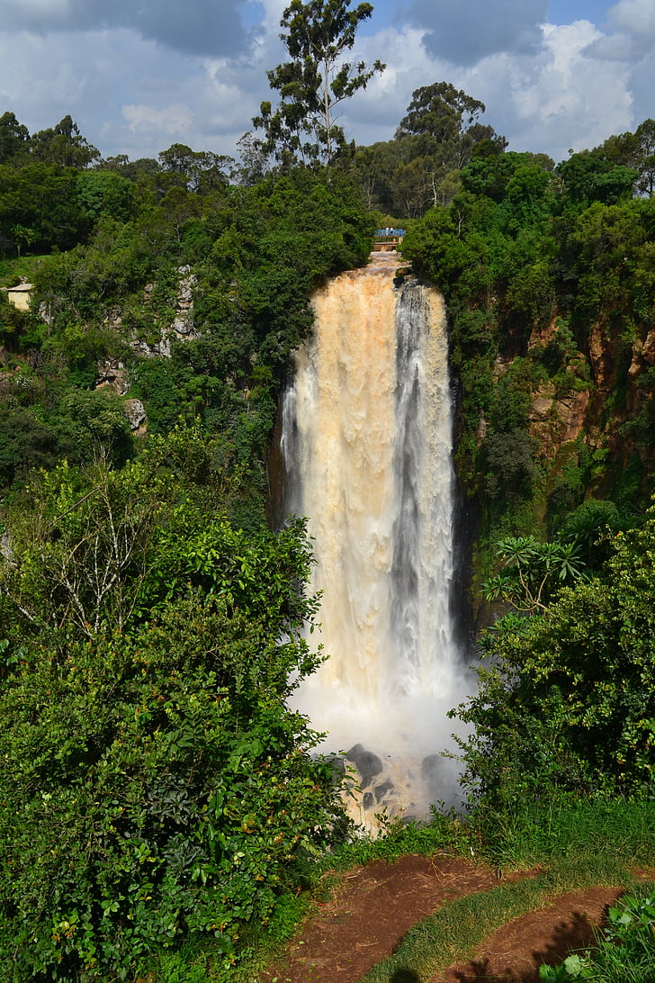 Kenia, Wodospad, wody, Natura, Afryka, Rzeka, podróży