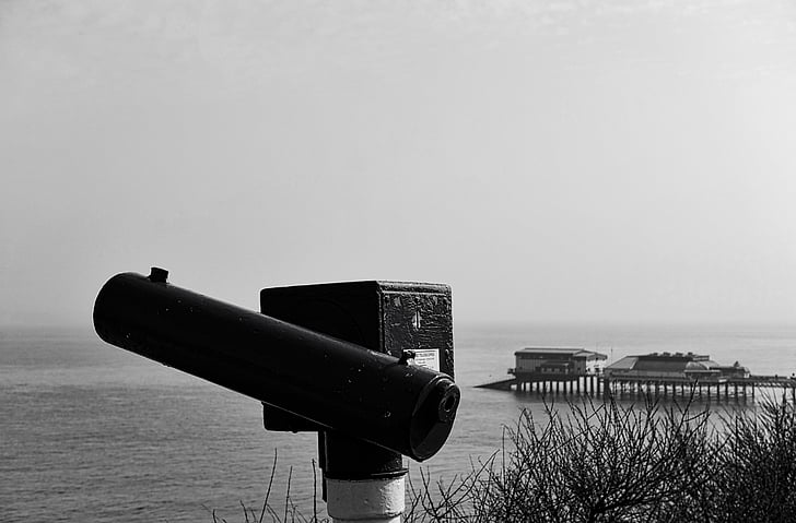 Spyglass, público, Mirador, telescopio, observación, distancia, binocular