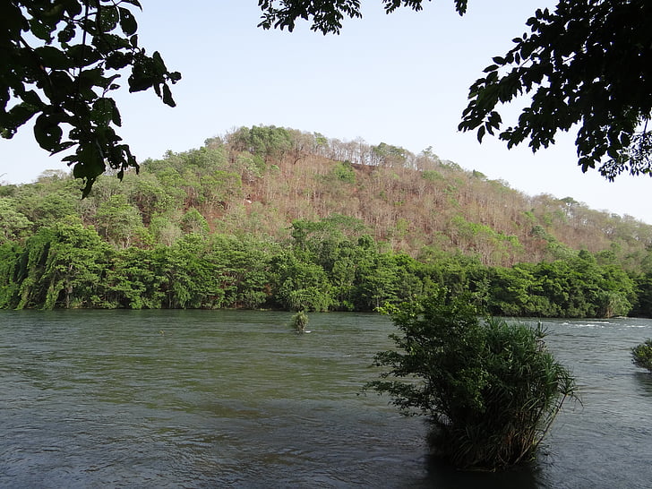 Kali folyó, Dandeli, Karnataka, India, utazás, vadon élő, nyugati Ghatok