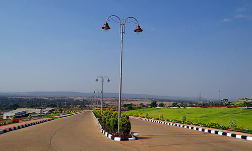 paisaje, Avenida, Suvarna vidhana soudha, Belgaum, Karnataka, legislatura de, India