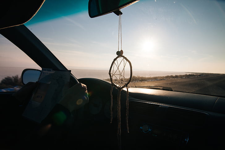 dreamcatcher, car, indigenous, traditional, item, protection, symbol