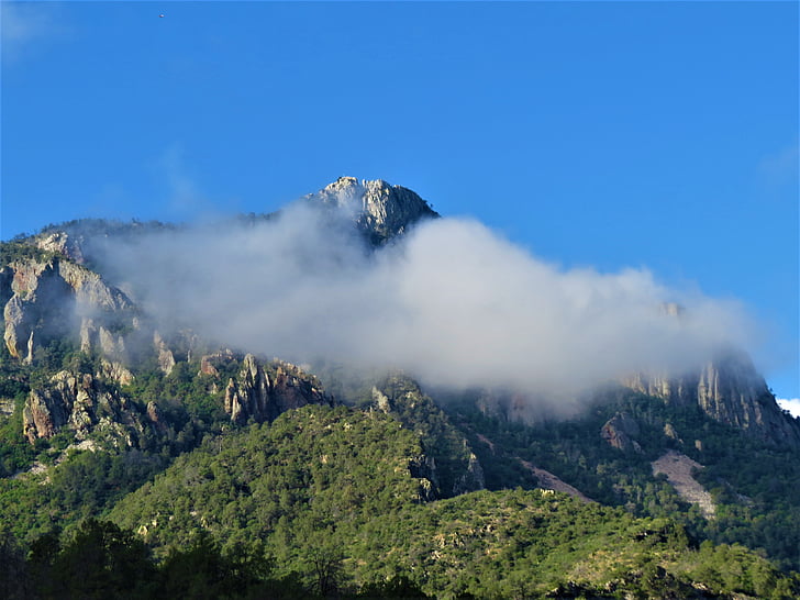 montaña, nube, paisaje, Big bend, Scenic, naturaleza, pico de la montaña
