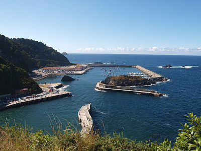 Port cudillero, Asturias, havet