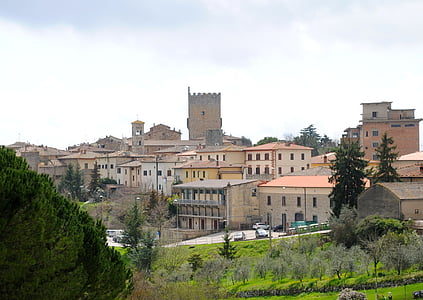 Chianti, miejscowości Castellina in chianti, Włochy, Toskania, miejsce, winnice, stare domy