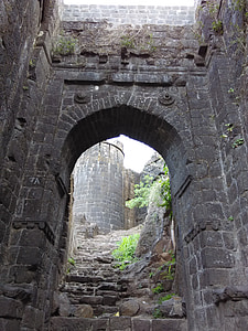 entrada de Fort, entrada, arquitectura, Fortaleza, India, material de piedra, antigua