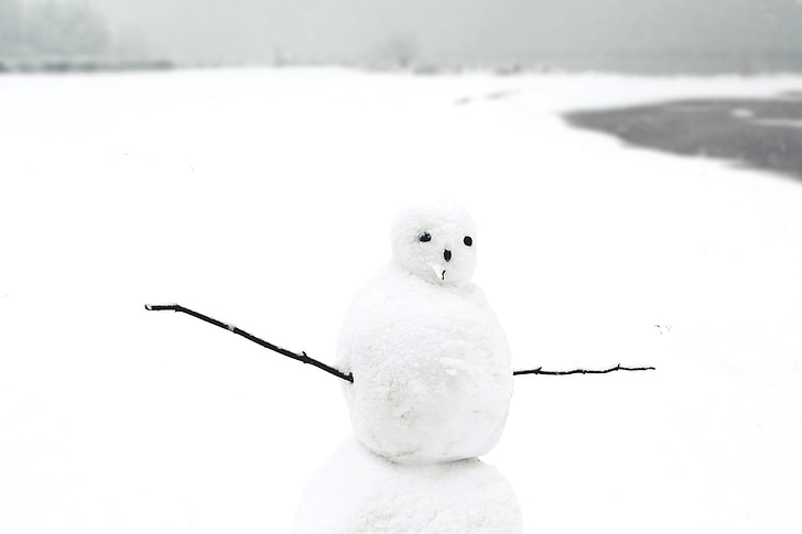 snow man, snow, winter, wintry, white, cold, funny