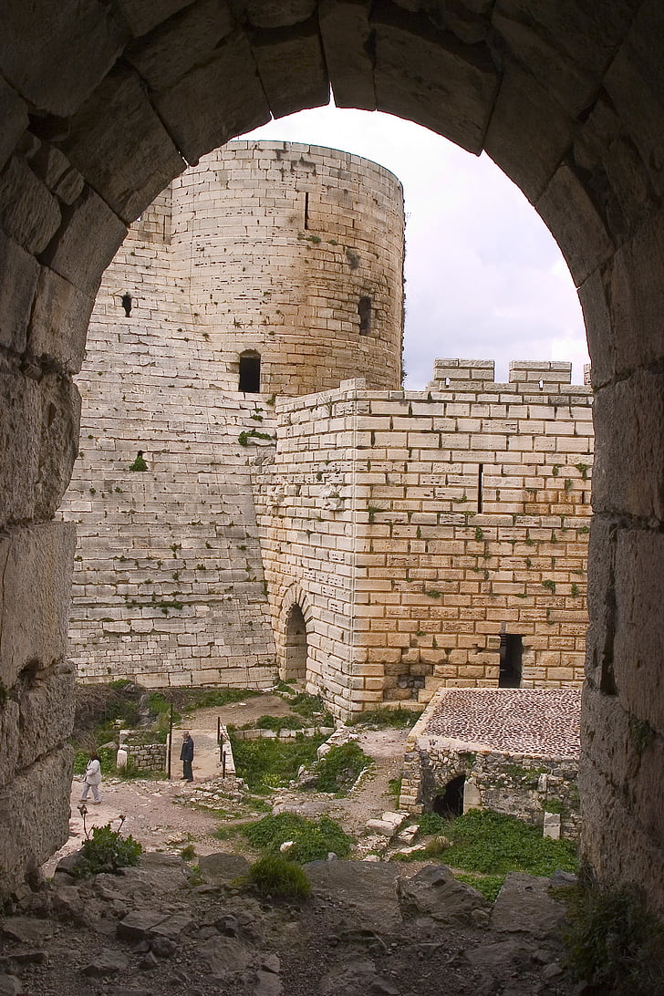 Krak dos cavaleiros, cruzado, Síria, cidades antigas, arquitetura, antiga, história