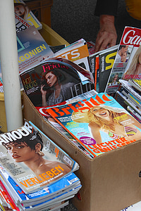riviste, rivista, rivista di moda, Gazzetta, antiquario, cartelle, donna