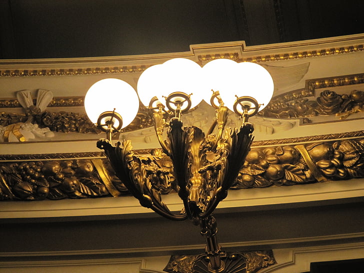 Dresden, Opéra Semper, lanterne, éclairage, Théâtre