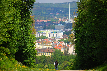 Wien, Schönbrunn, Schlosspark, Trail, Wanderer, entfernt, Wanderung