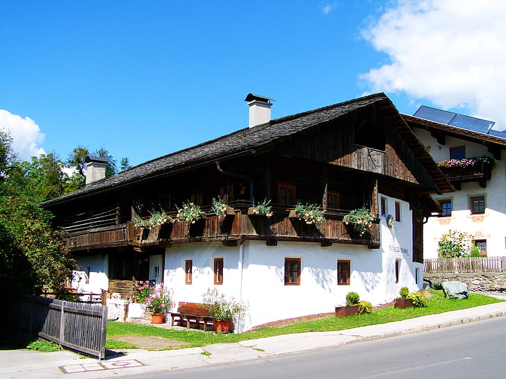 gamle hus, Alpine hus, arkitektur