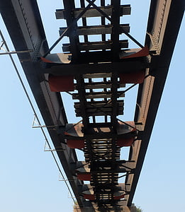 sotto, binari ferroviari, percorso, Ponte, costruzione, della ferrovia