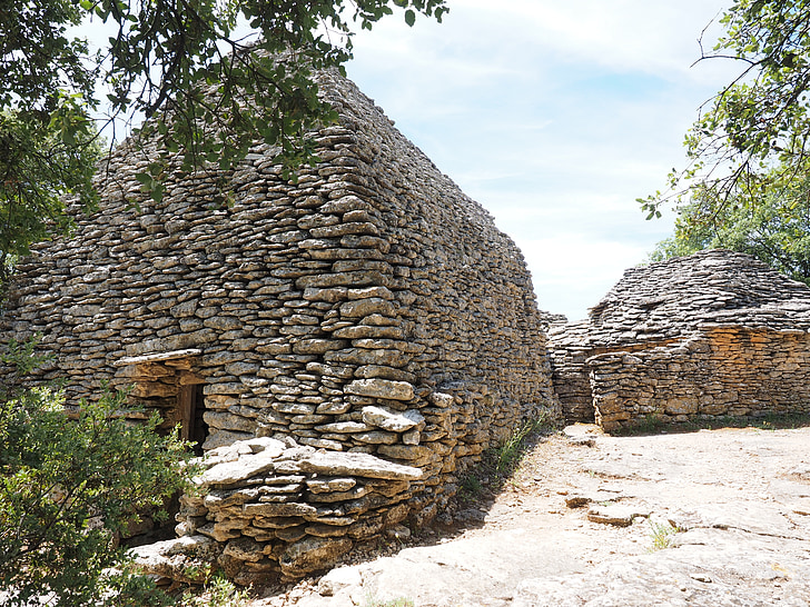 capa de piedra, casa de piedra, edificio de piedra, piedra, Village des bories, Museo al aire libre, conservación del patrimonio histórico