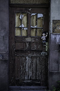 dveře, staré, rozpad, vchodu do domu, vstup, staré dveře, dveře