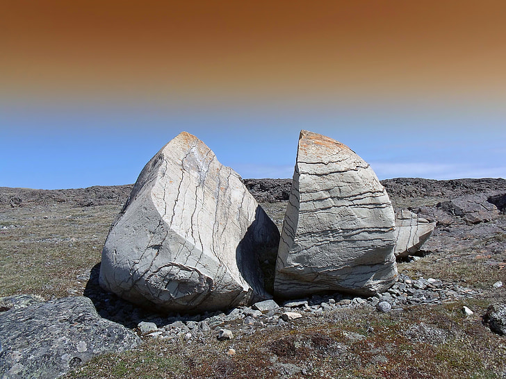 Canada, paysage, roches, blocs rocheux, rocheux, à l’extérieur, campagne