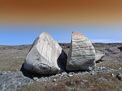Kanada, landskap, Rocks, stenblock, Rocky, utanför, landsbygd
