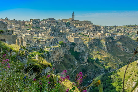 matera, italy, atmosphere, scenery, view, architecture, cityscape