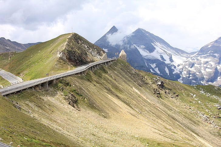 grossglockner, austria, mountains, bergstrasse, road, pass road, landscape