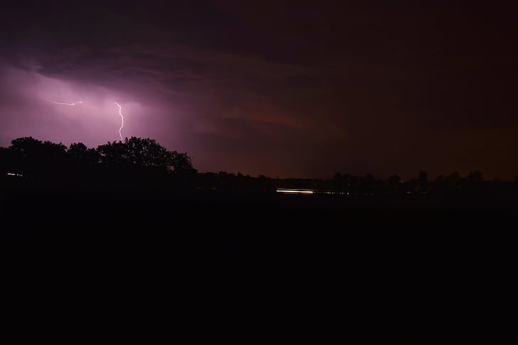 furtuna, noapte, nocturna, Lon, timp de expunere, Flash, Meteorologie