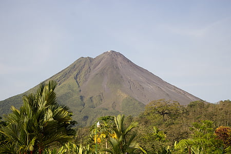 vulkan, naturen, Costa Rica, La fortuna vulkan, Anläggningen, dag, Mountain