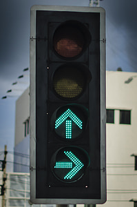 semàfor, verd, trànsit, llum, senyal, carretera, signe