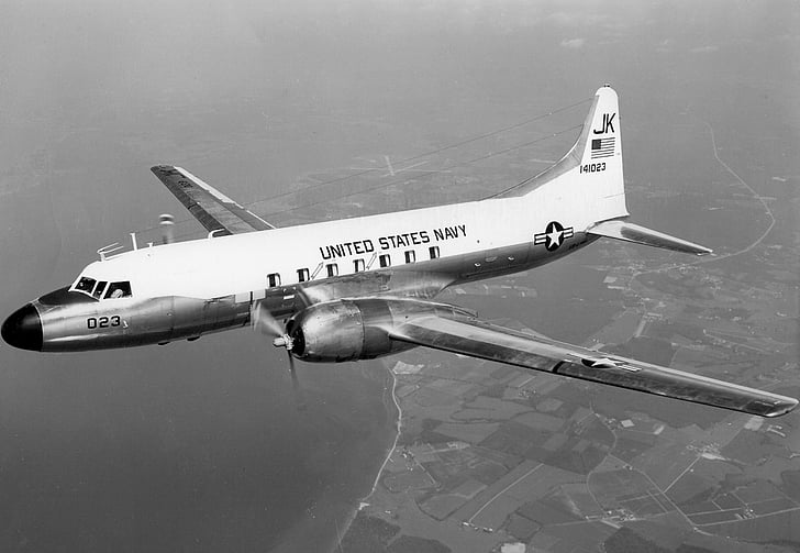 avion à hélices, Marine, avion, c 131f, VR 1, 1965, Samaritains