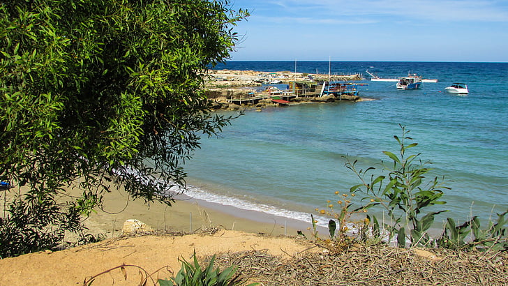Cypern, Protaras, Greenbay, sandstranden, stranden, Cove