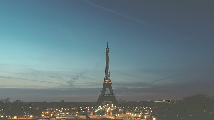foto, Parijs, Eifel, toren, pictogram, het platform, Tour