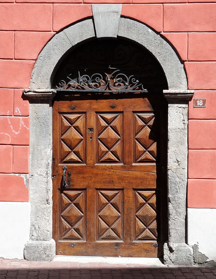 vana ukse, puidust uks, Prantsusmaa, küla, uks puit
