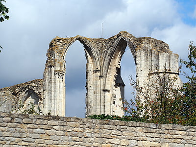 Catedral de Maillezais, St peter maillezais, ruína, Catedral, França, edifício, continua a ser
