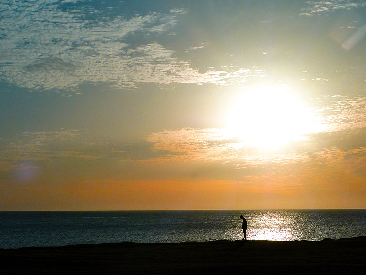 sunset, sky, crop, person, loneliness