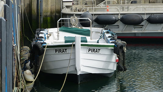 boerteboot, Helgoland, pirat, støvel fra, trebåter, port, eik planker